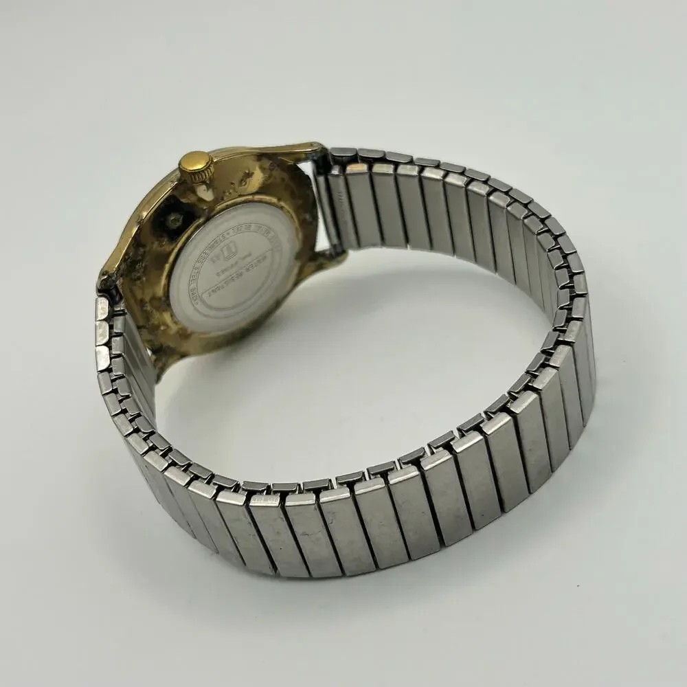 Vintage Acqua by Timex Mechanical Goldtone Water Resistant Expansion Band Watch